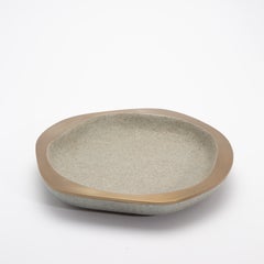 Bowl in Grey Shagreen with Bronze Patina Brass Details by R&Y Augousti