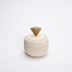Set of 2 Boxes in Shagreen with Bronze Patina Brass Details by Kifu Paris