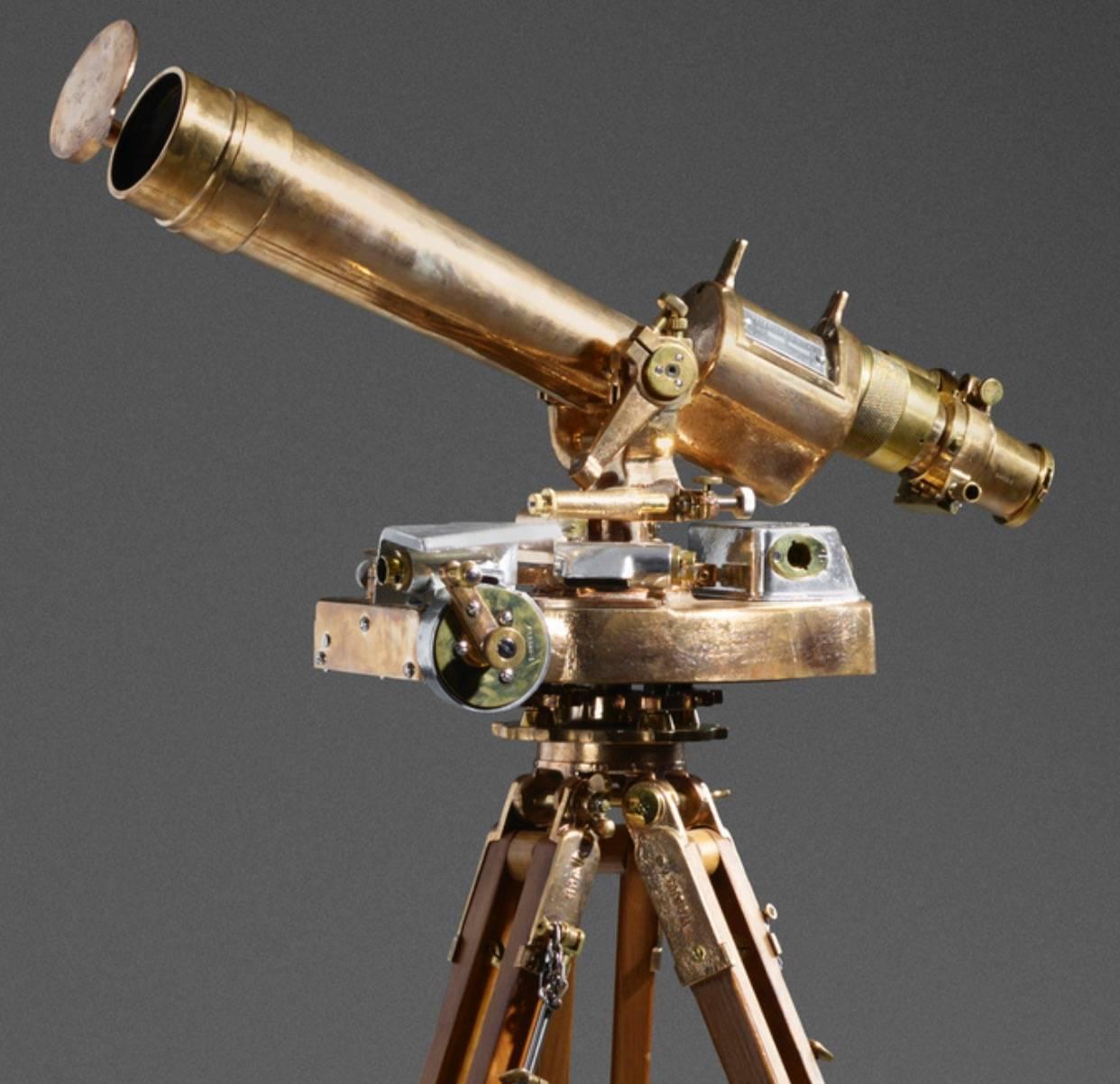 20th Century Artillery Telescope with Tripod