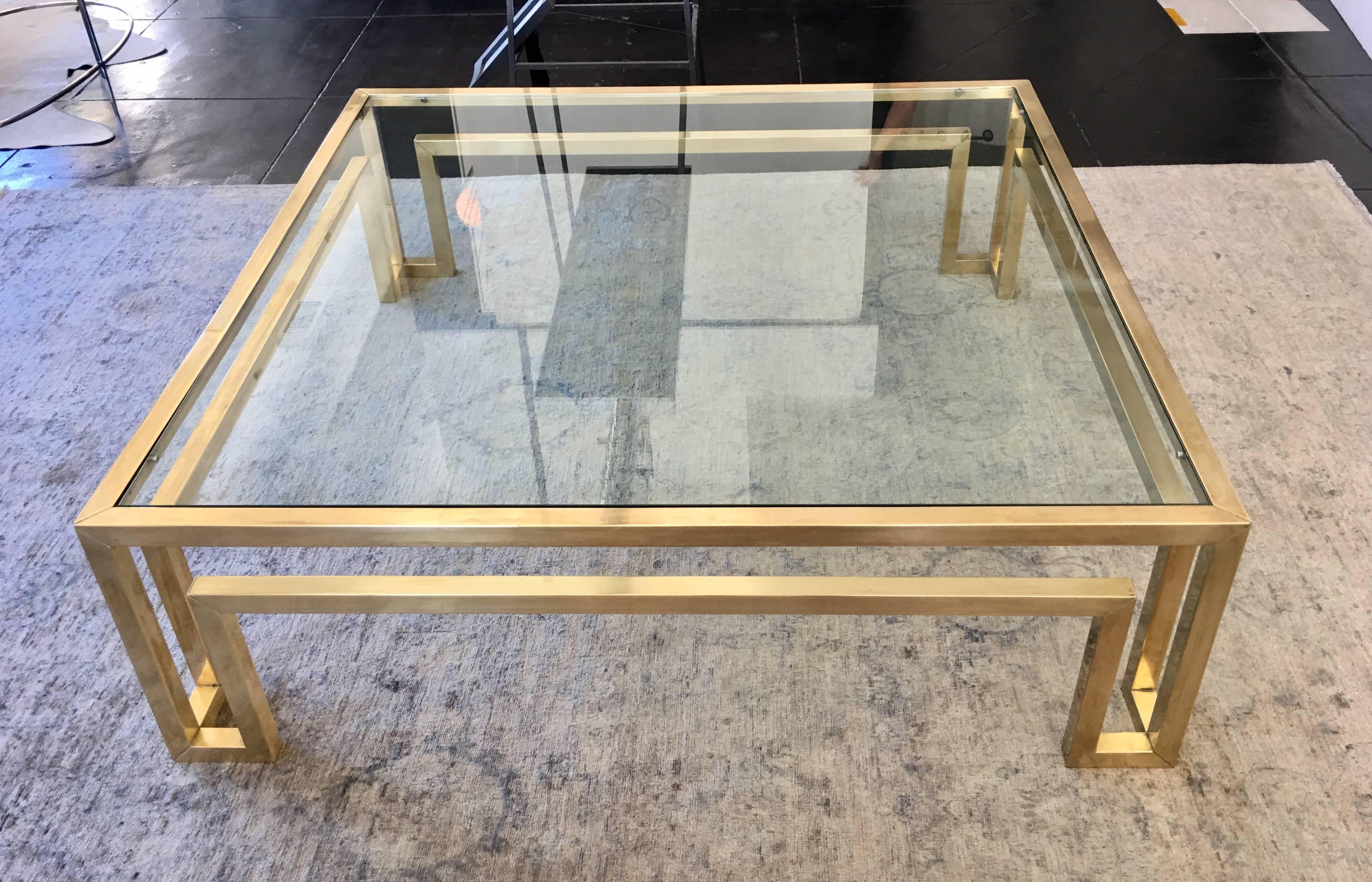 Mastercraft Brass Coffee Table In Excellent Condition In Los Angeles, CA
