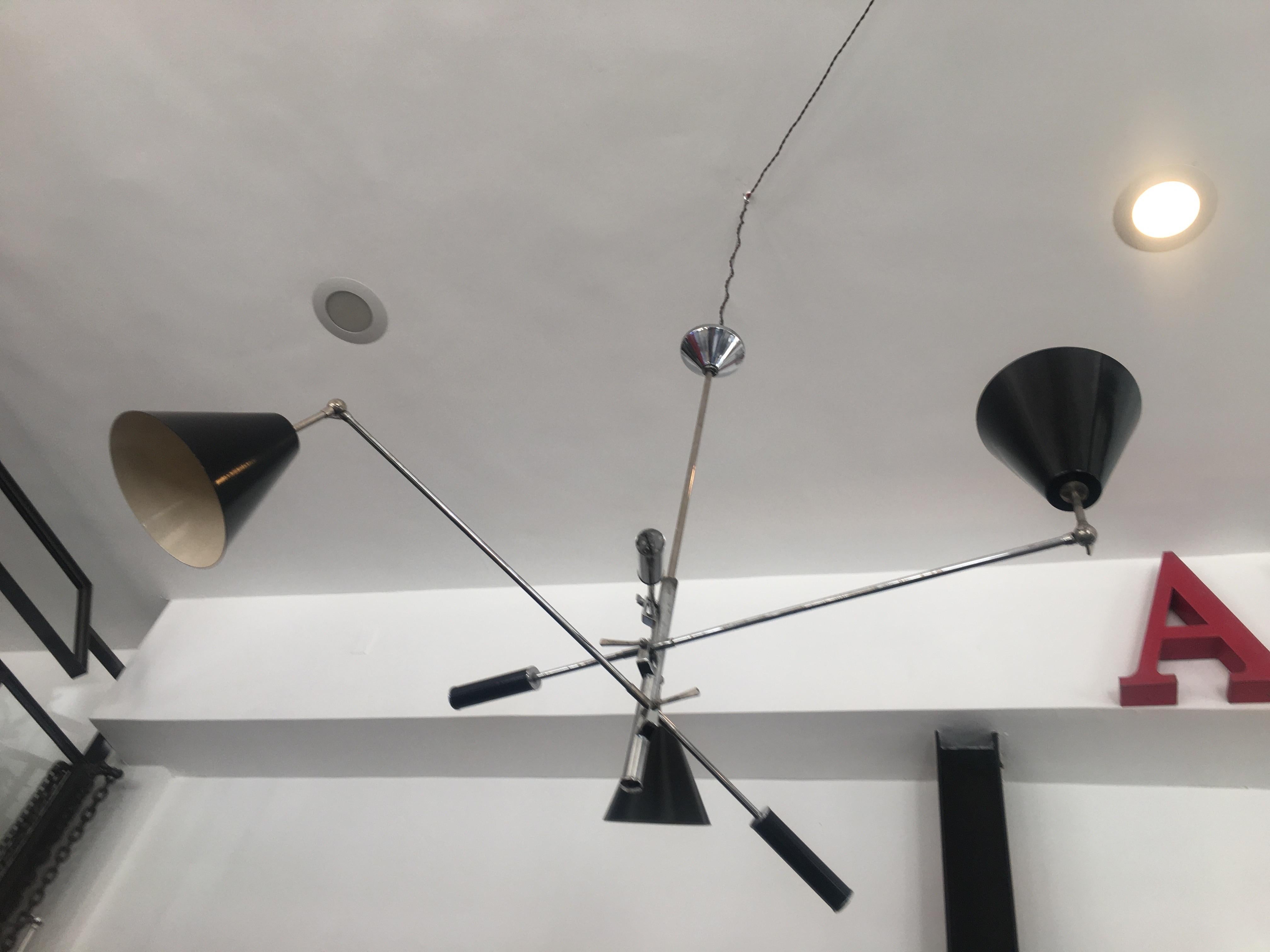 Métal Lampe suspendue Angelo Lelli & Arredoluce en vente