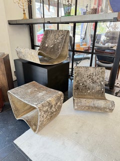 Willy Guhl Loop Chairs and Side Table