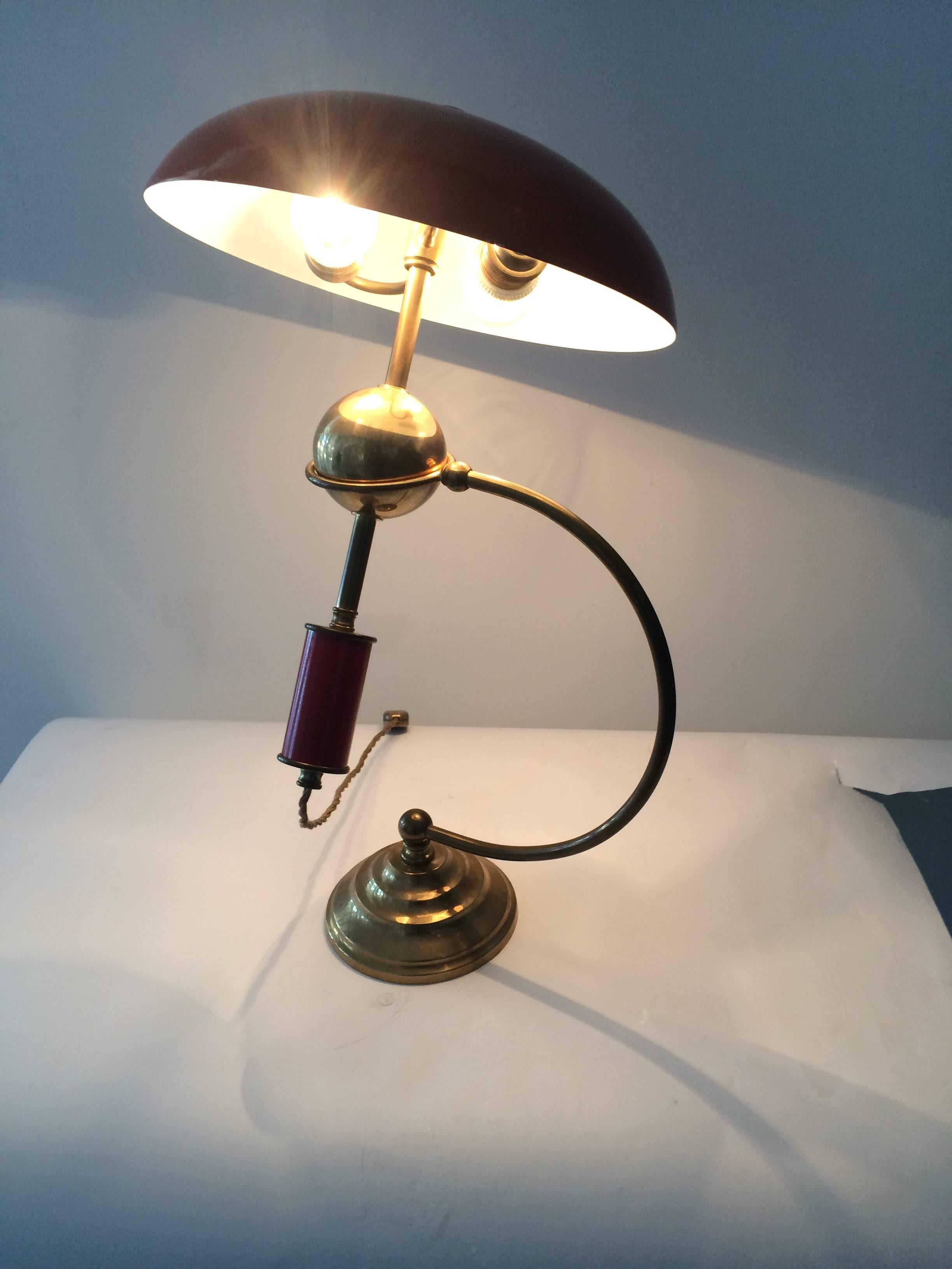 Two-Tone Italian Table Lamp In Excellent Condition In Los Angeles, CA
