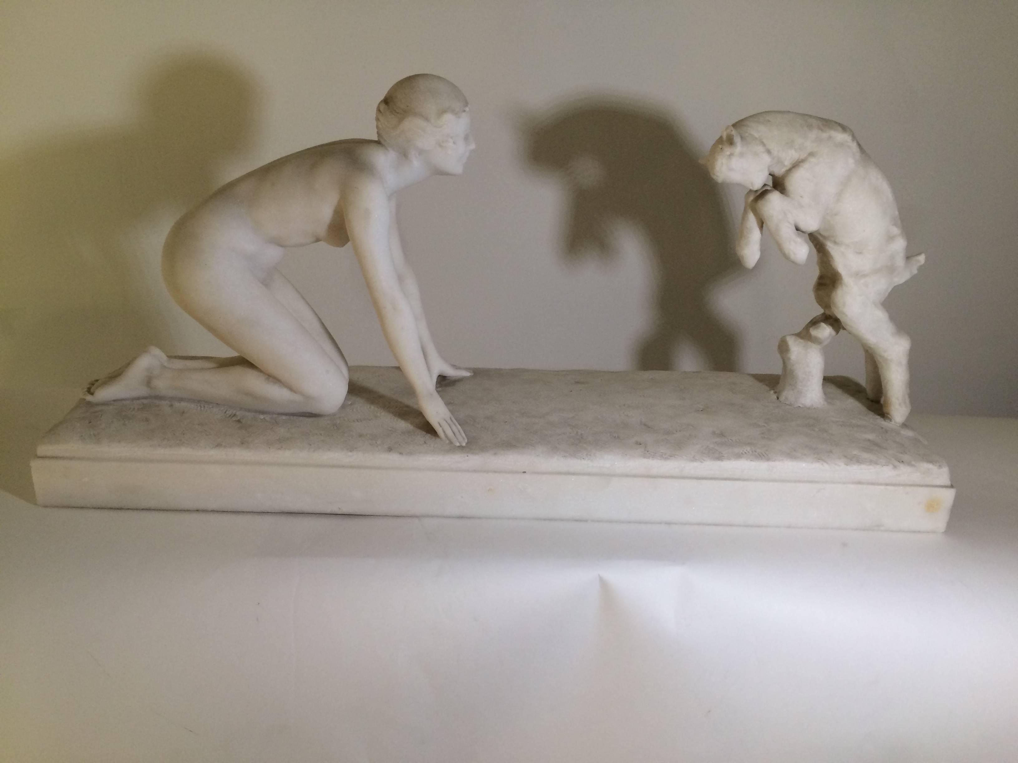 20th Century Marble Sculpture by Paul Silvestre