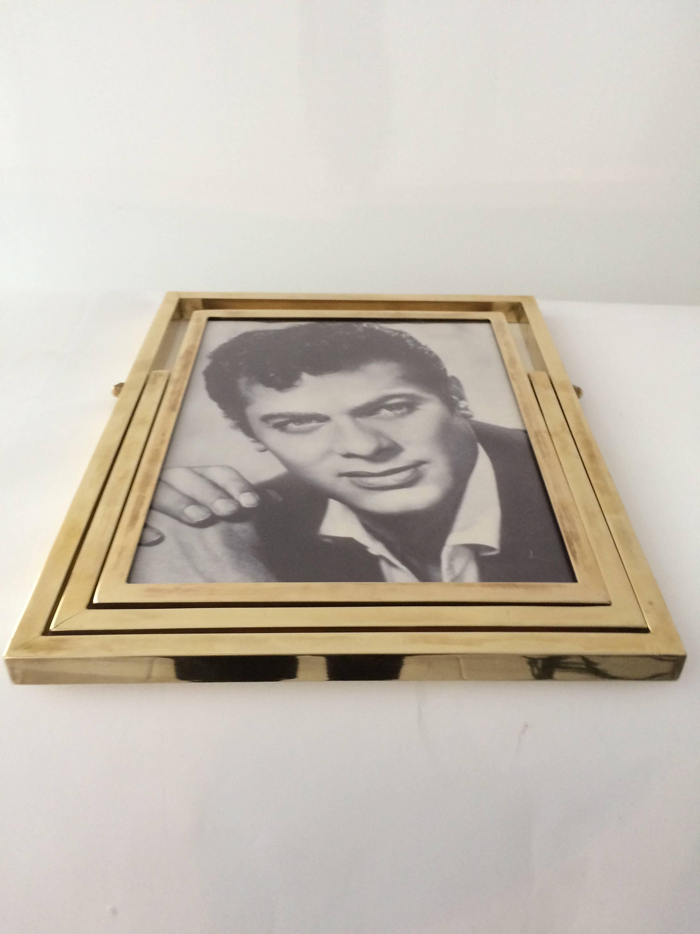 French Brass Picture Frame, 1970s 3