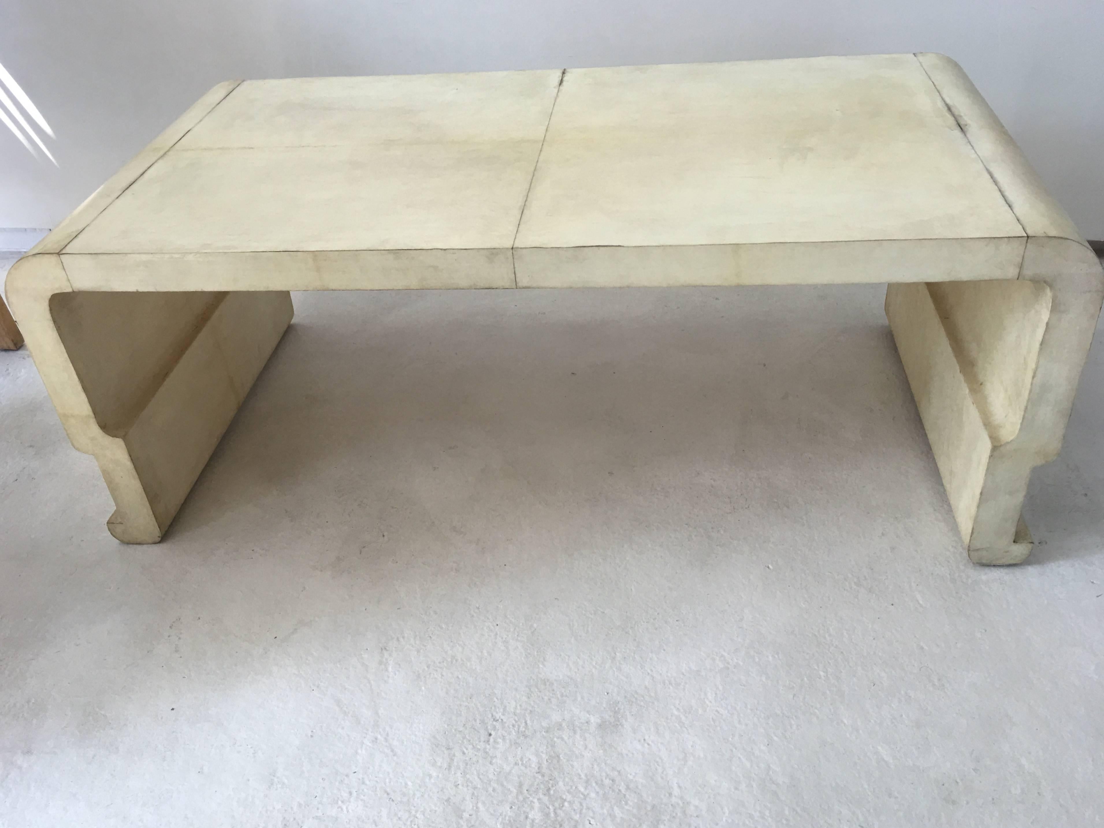 20th Century Italian Parchment Coffee Table