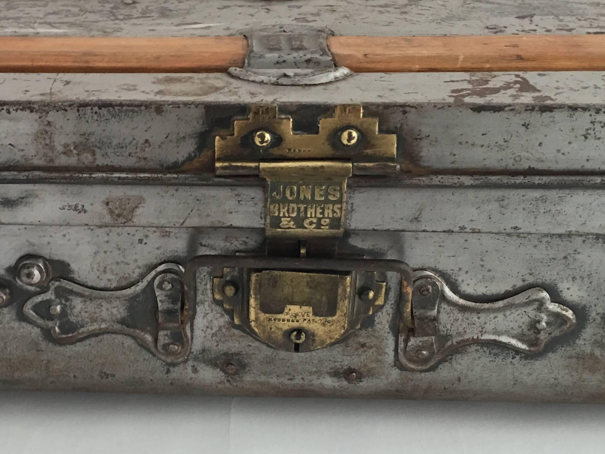 antique metal suitcase
