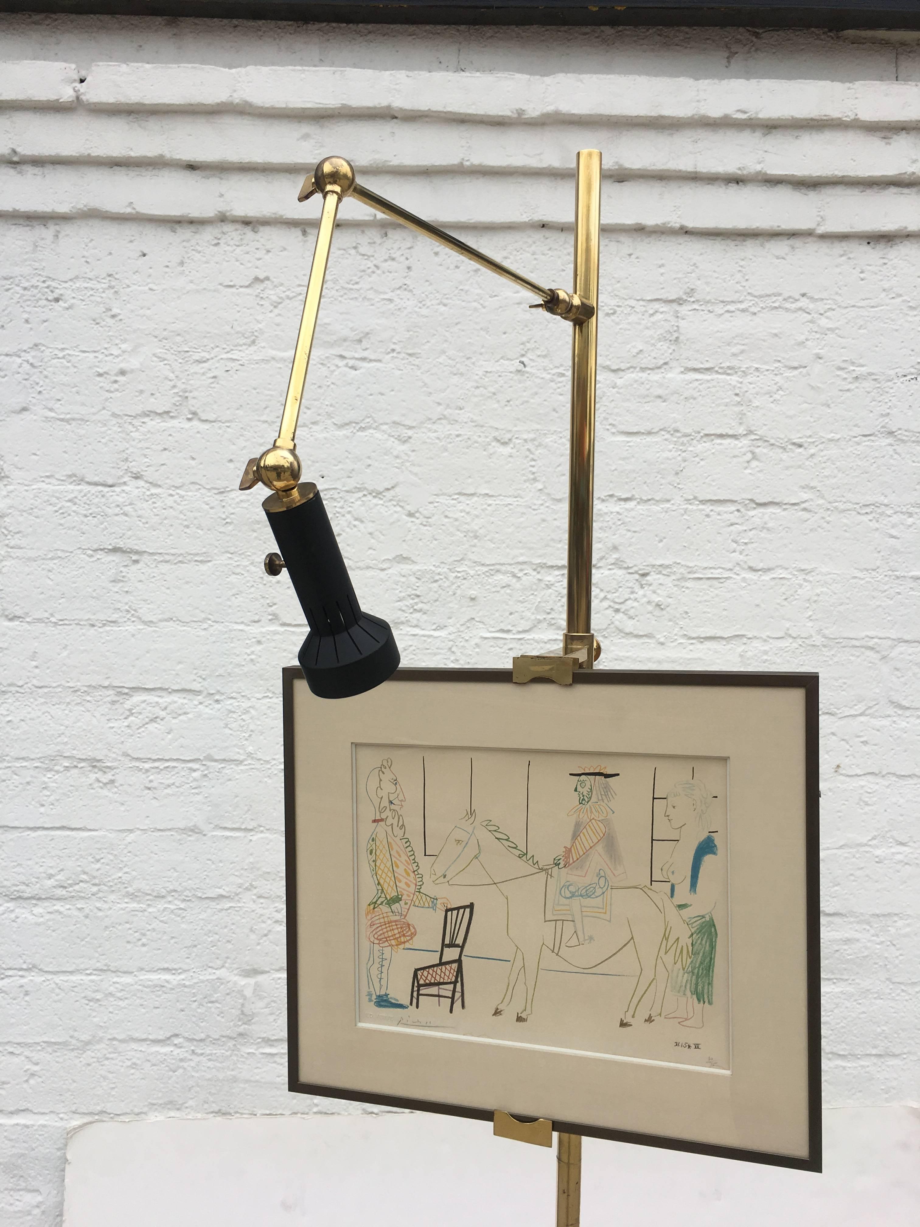 Italian Arredoluce Adjustable Easel Floor Lamp