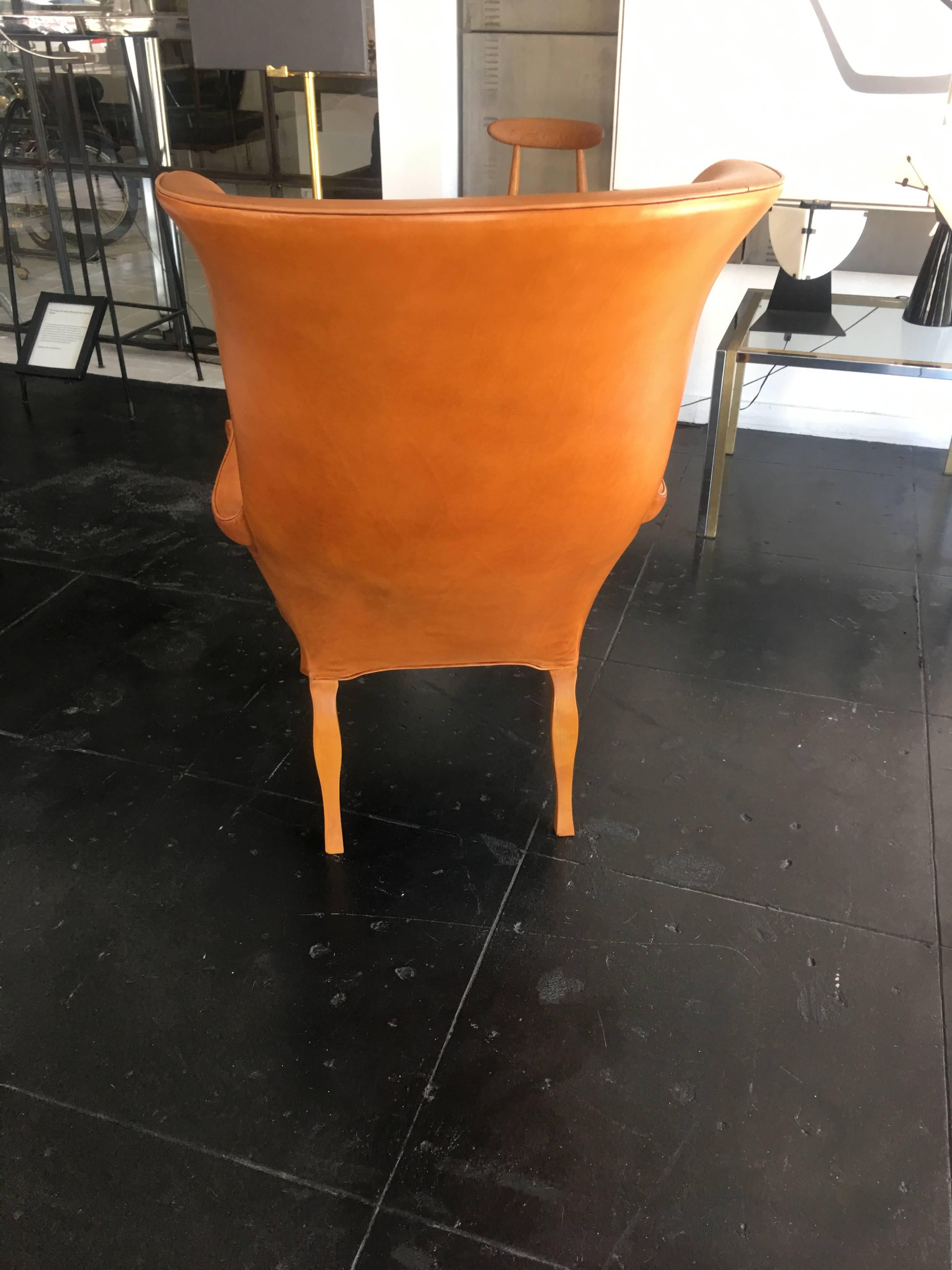 Fritz Henningsen HIgh-Back Armchair In Excellent Condition In Los Angeles, CA