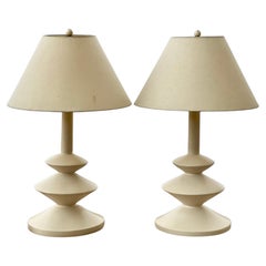 Paar Lampen im Ysl-Stil von Jacques Grange aus den 1970er Jahren nach Giacometti