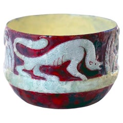 Limoges Enameled Bowl by Jules Sarlandie