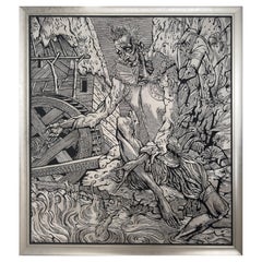 Don Quixote, Museum-Scale Hand-Embroidered Silk Tapestry