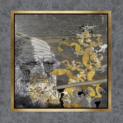 Decorative Art, Wall Decoration, Fine Silk Embroidery Tapestry Metallic Threads