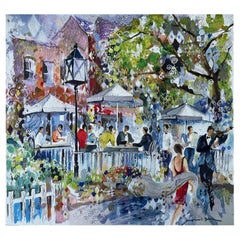 Five O'Clock Tea: Unique Hand-Embroidered Silk Couture Tapestry