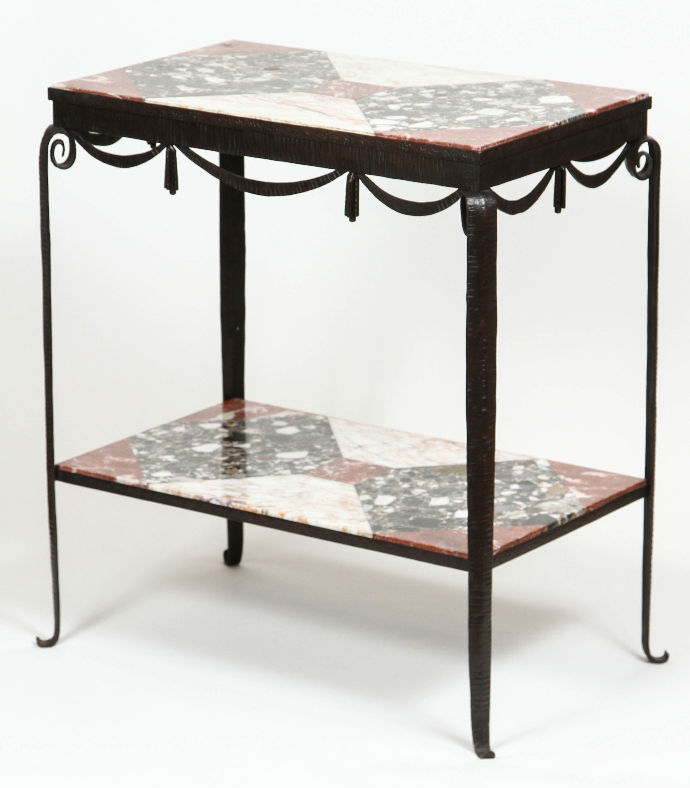 Marble Marquetry Table For Sale