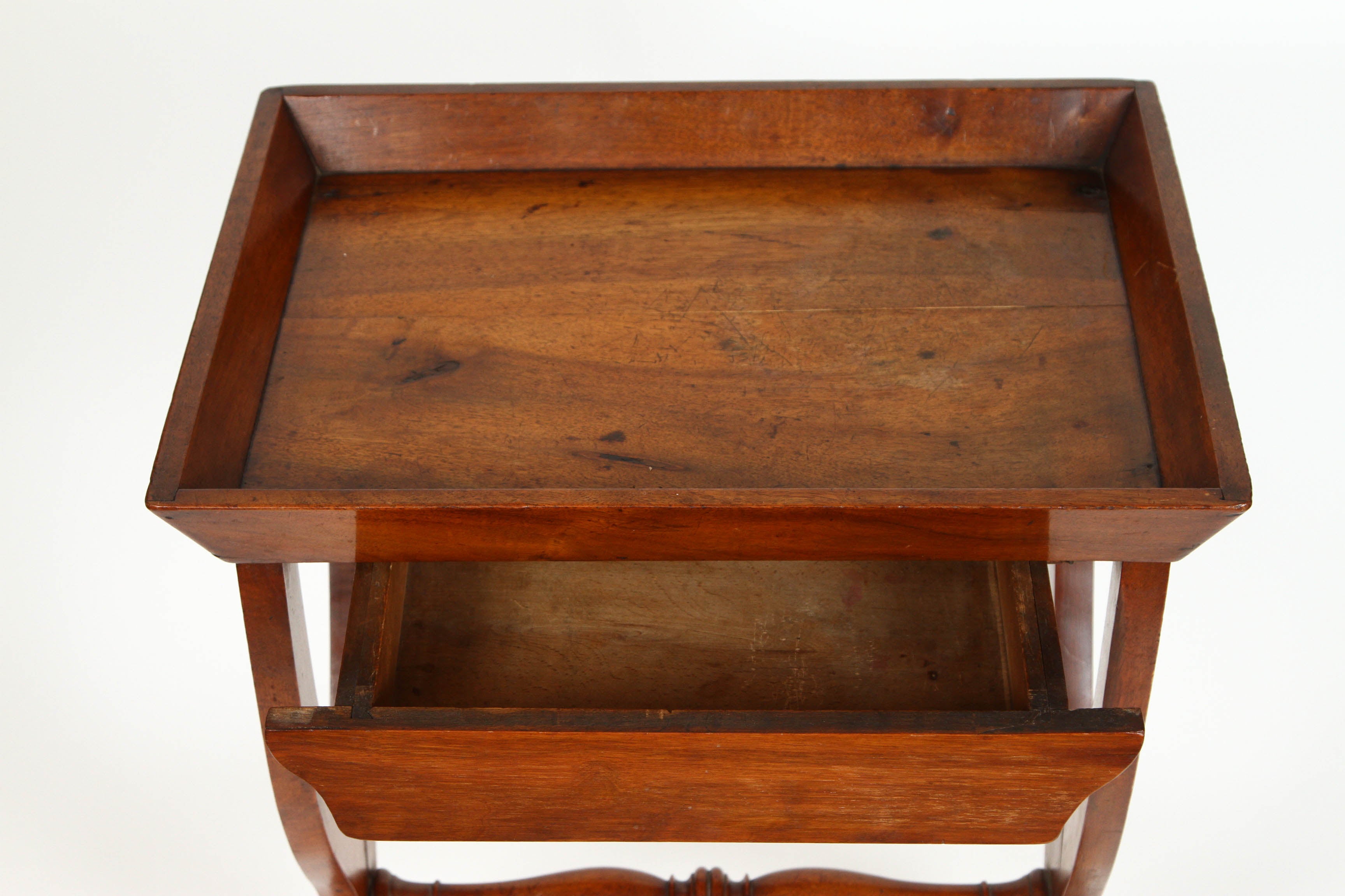 Biedermeier Wooden Side Table For Sale