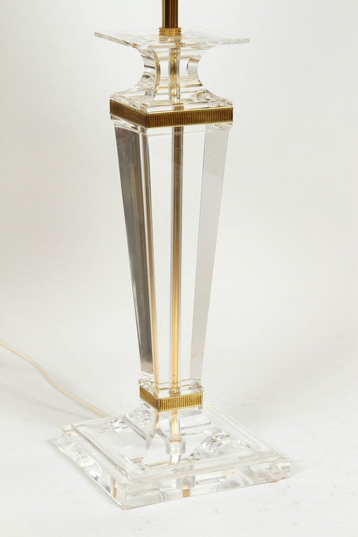 20th Century Lucite Empire Lamps For Sale