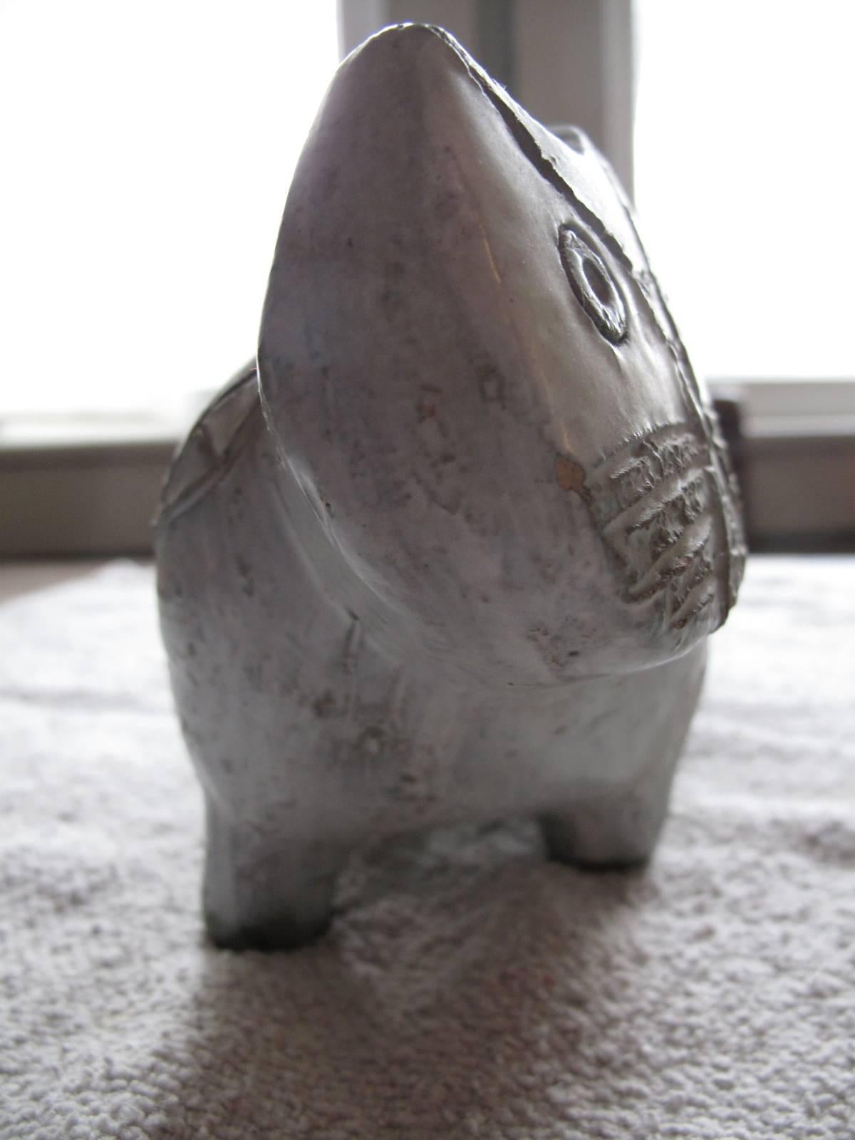 Late 20th Century Stoneware Cat, Manner of Lisa Larson