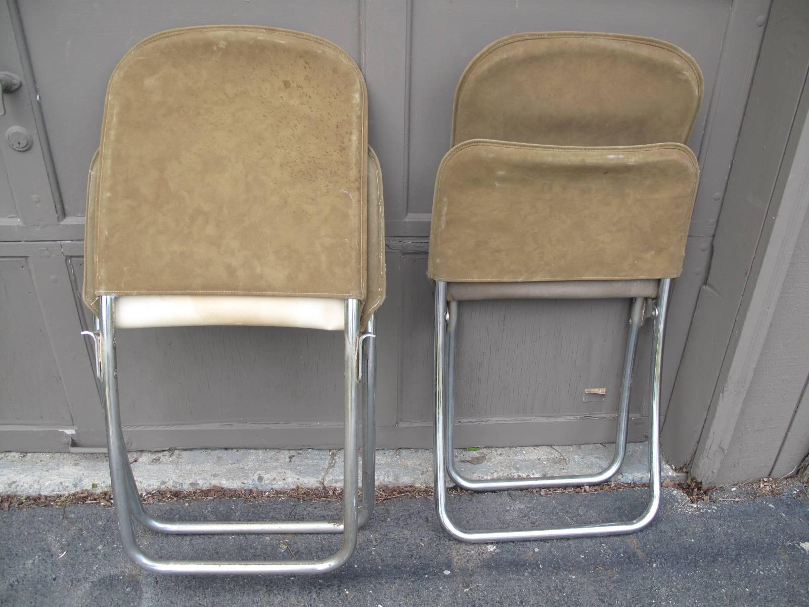 American Pair of Folding Chairs in the Manner of Warren McArthur