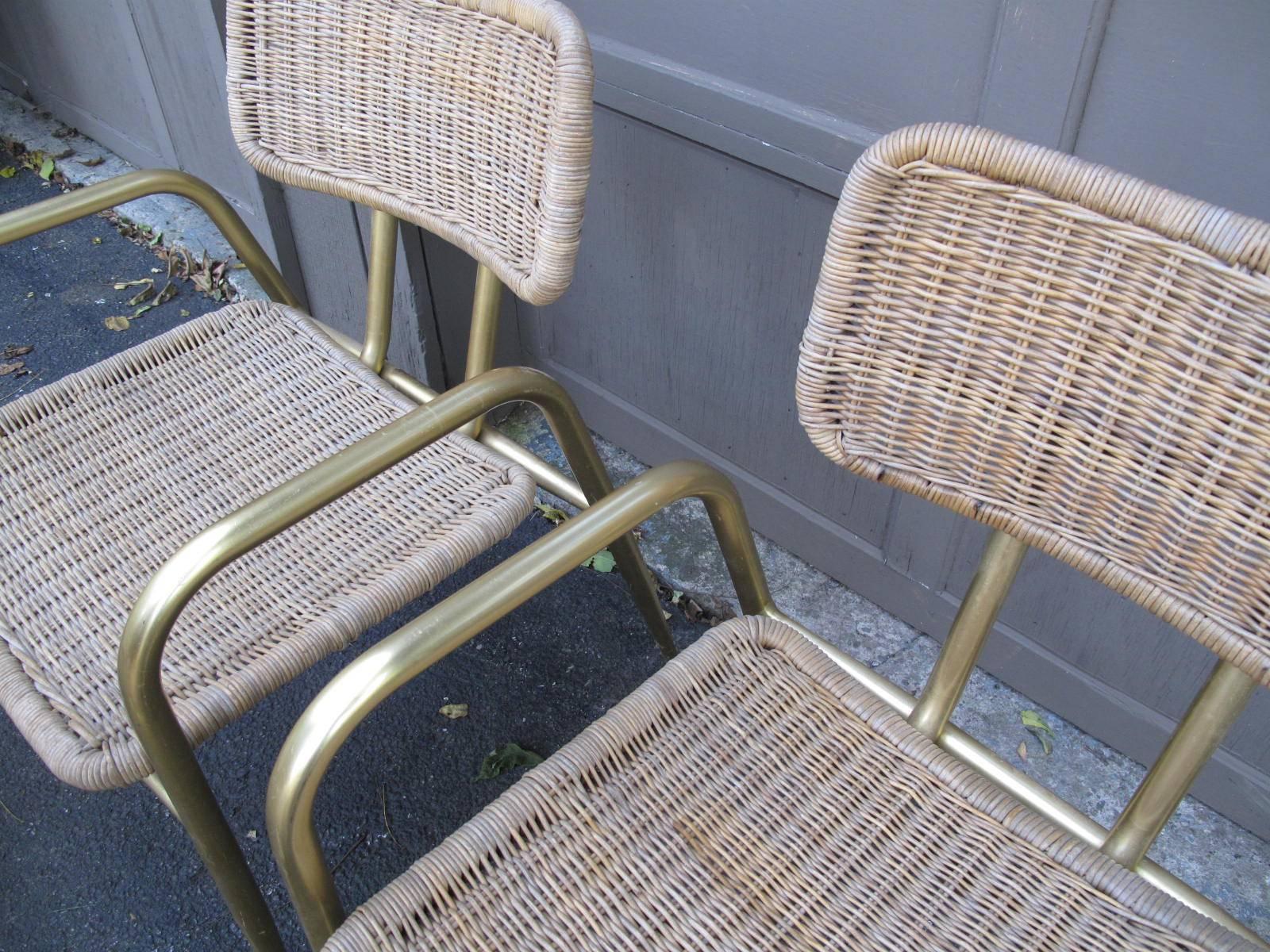 American Set of Four Wicker Chairs by Troy Sunshade