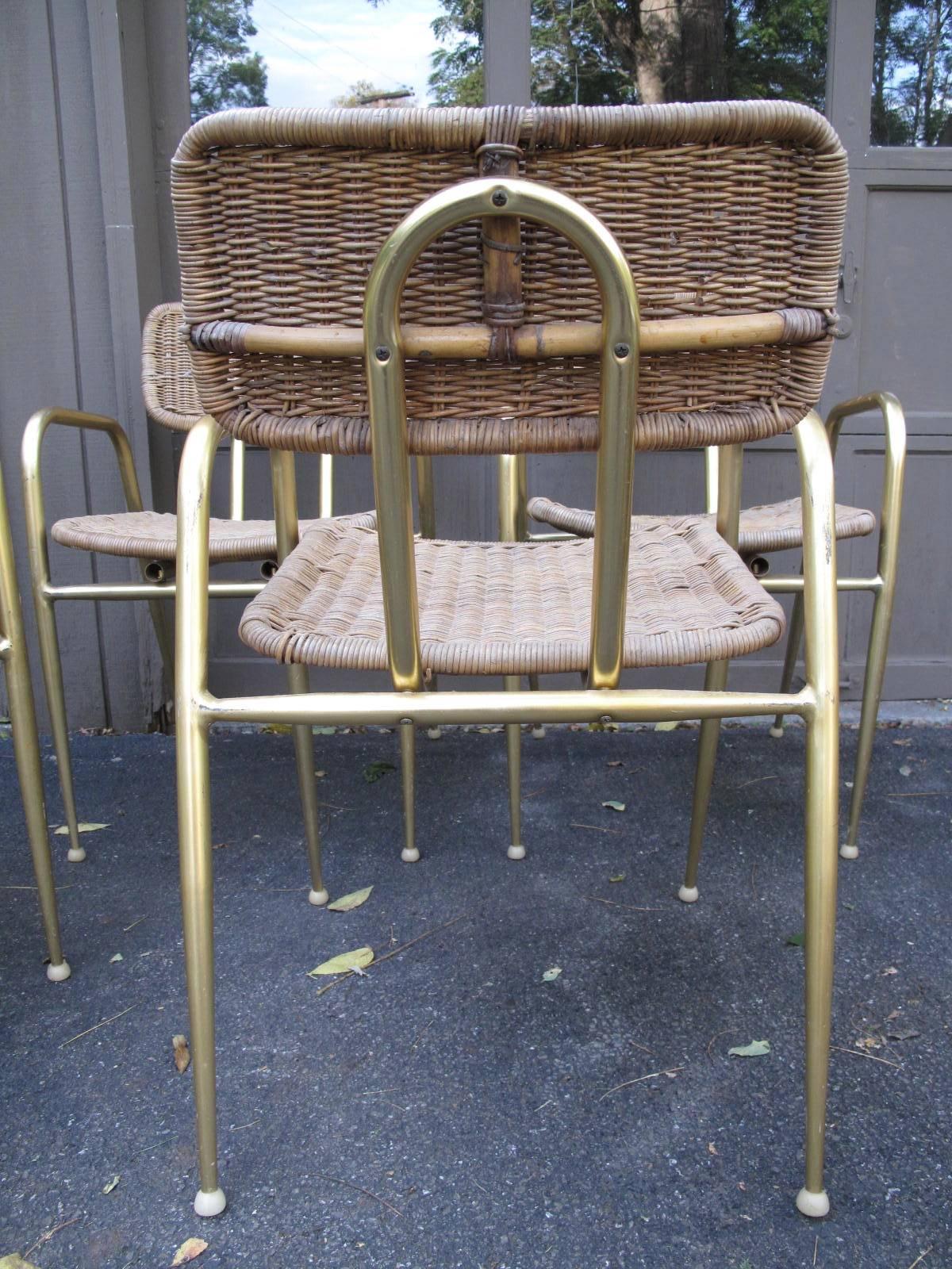 Set of Four Wicker Chairs by Troy Sunshade 3