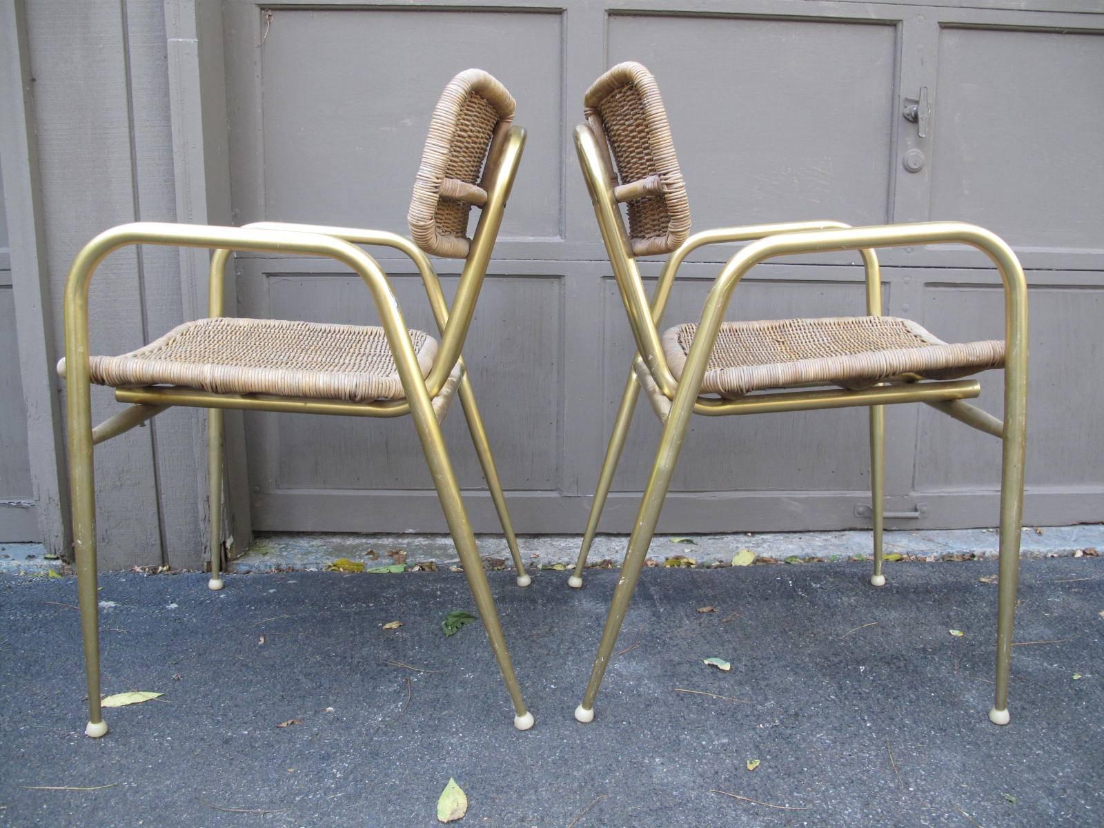 Set of Four Wicker Chairs by Troy Sunshade 4
