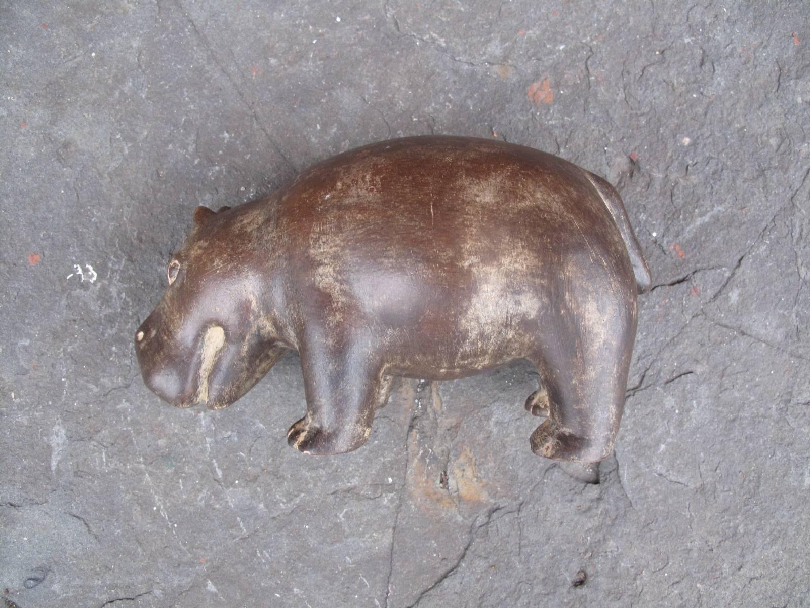 Pair of 20th Century Italian Ceramic Hippos 2