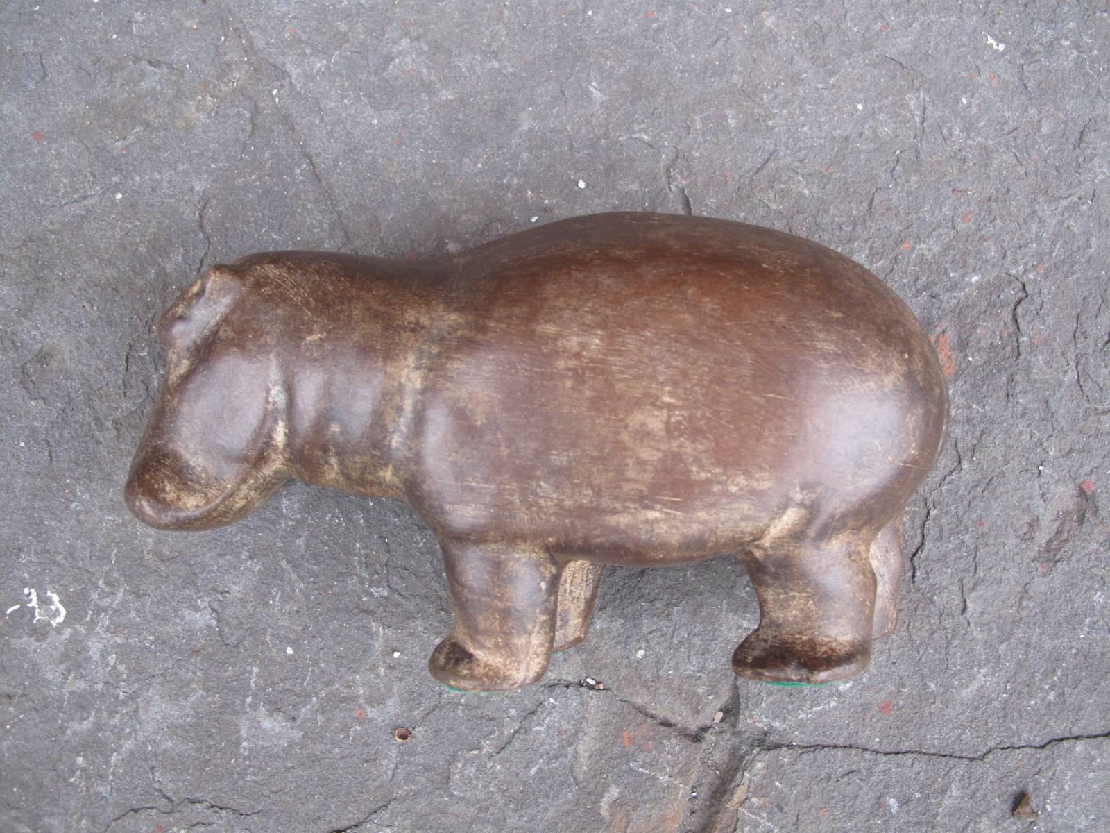 Pair of 20th Century Italian Ceramic Hippos 4