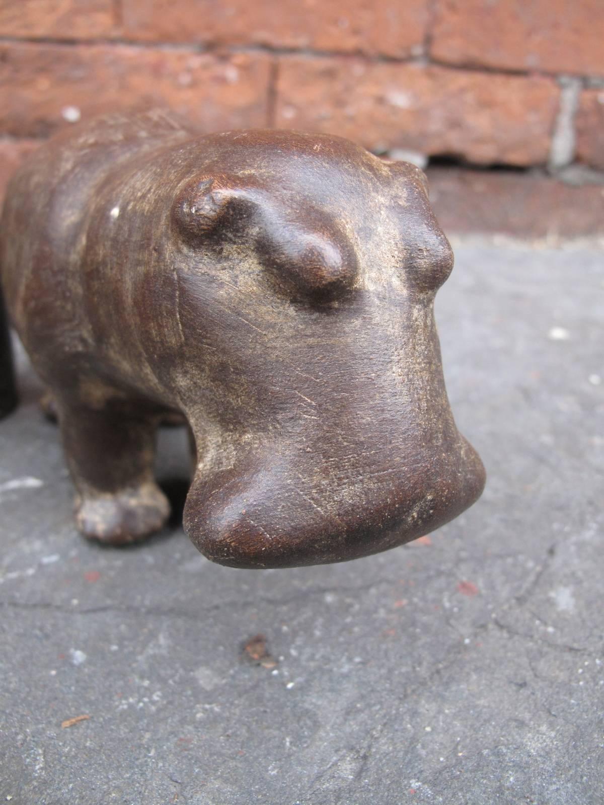 Pair of 20th Century Italian Ceramic Hippos 6
