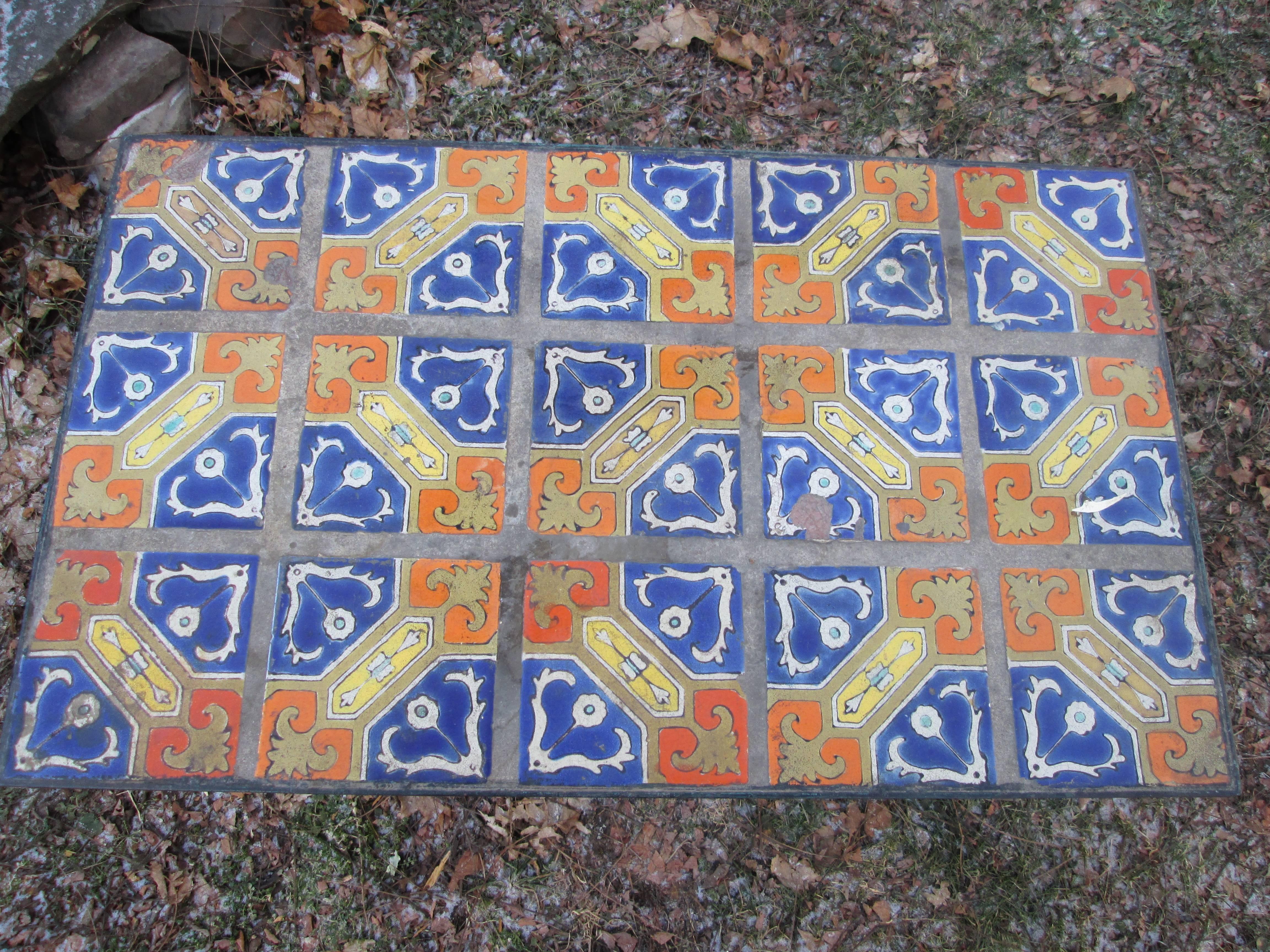 Arts and Crafts Late 19th Century Ceramic Tile Top Table