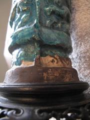 19th Century Chinese Turquoise Dragon Vase as Lamp