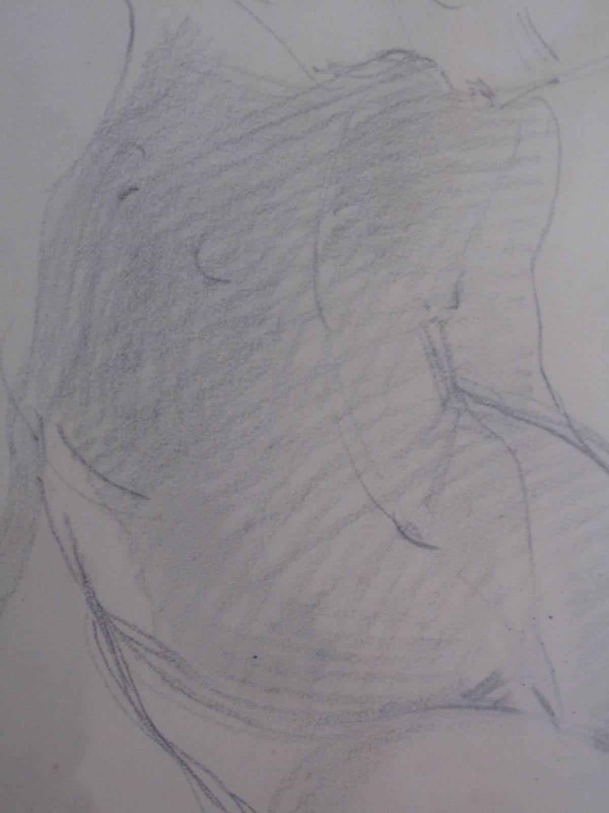 Seated Nude Pencil Sketch 1