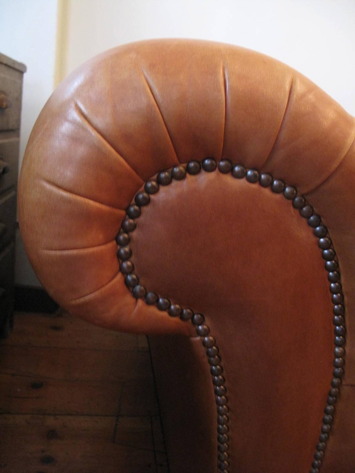 George Smith Cognac Leather Sofa 1