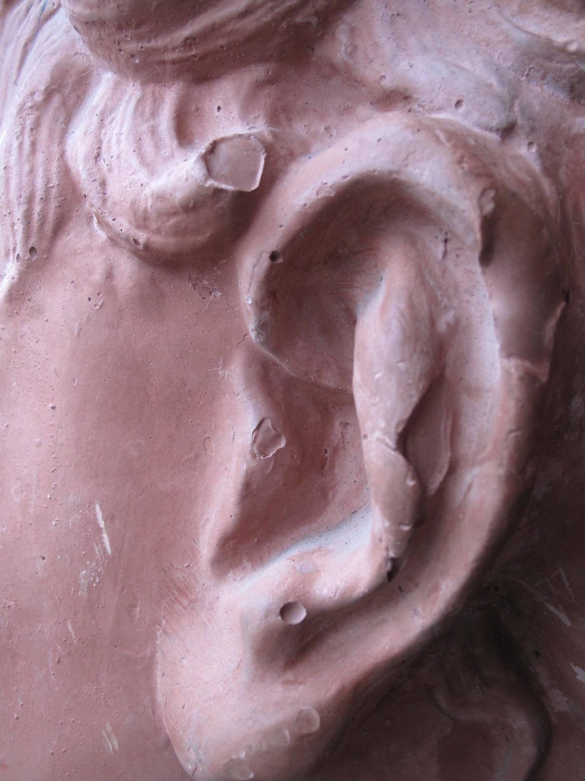 Monumental Terracotta Putti Bust 2
