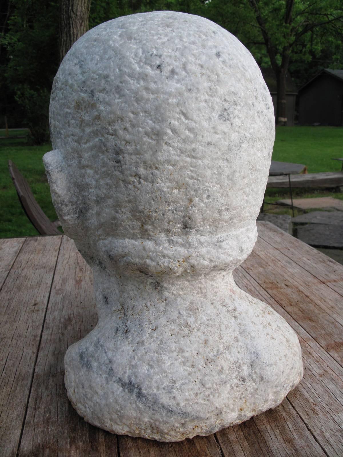 Monumental Granite Male Bust In Excellent Condition In Brooklyn, NY