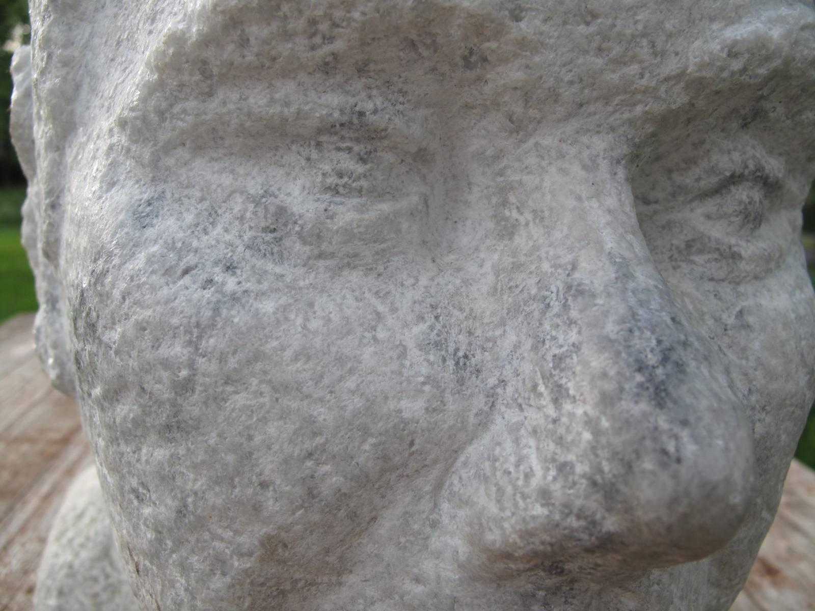 20th Century Monumental Granite Male Bust