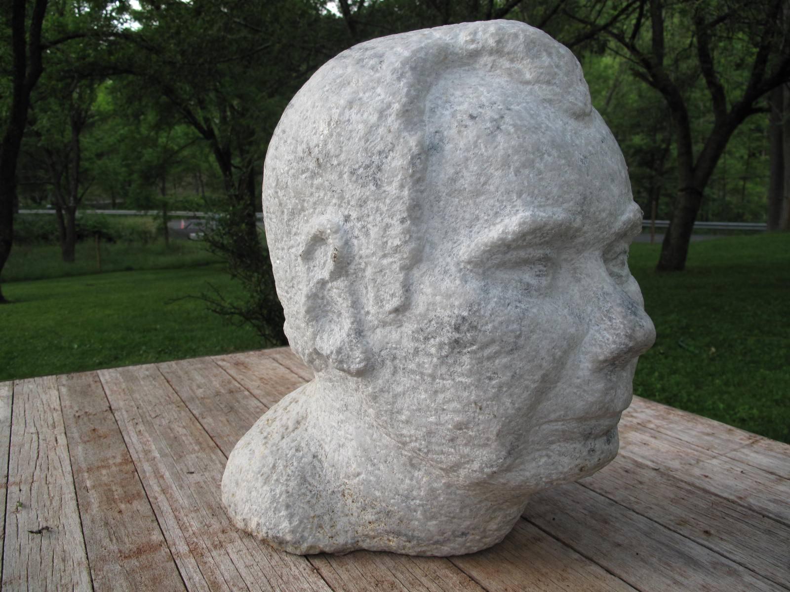 Monumental Granite Male Bust 4