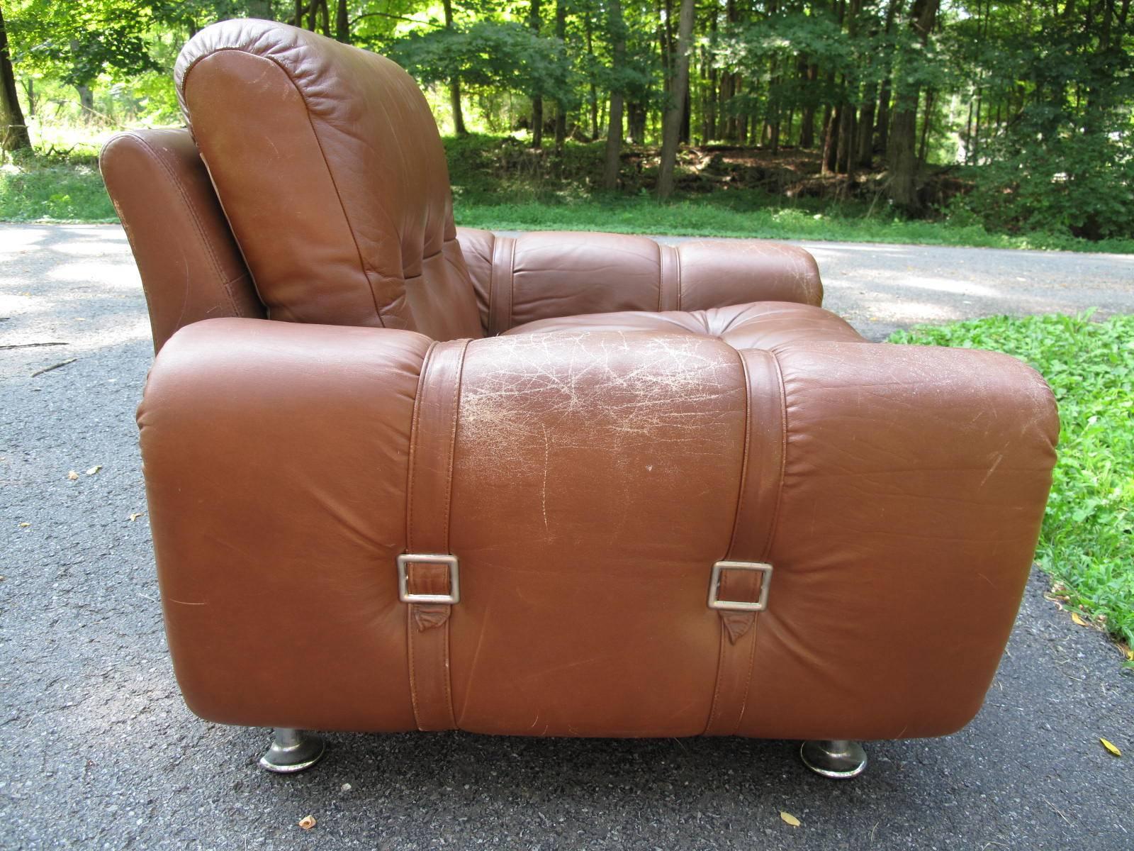 Danish Modern Leather Chair 1
