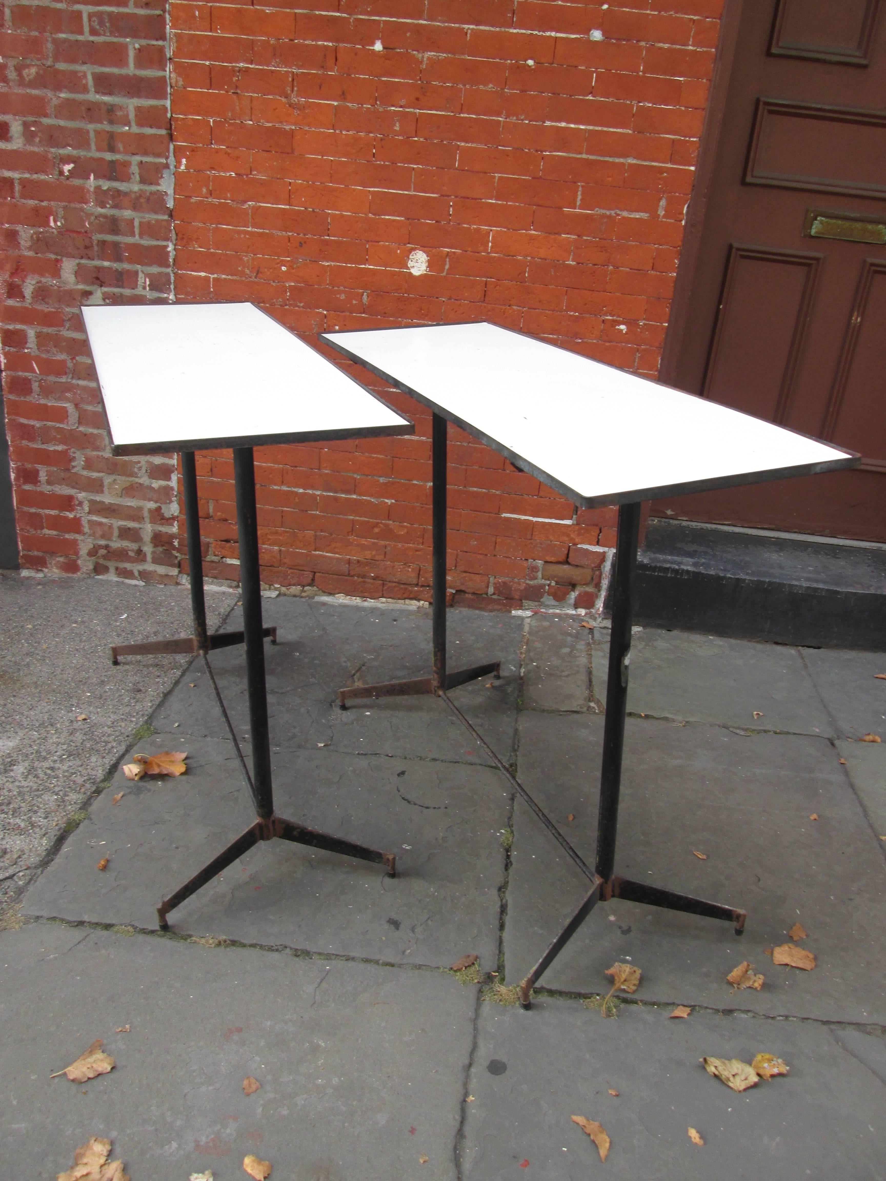 Pair of Mid-Century Industrial Consoles In Good Condition In Brooklyn, NY