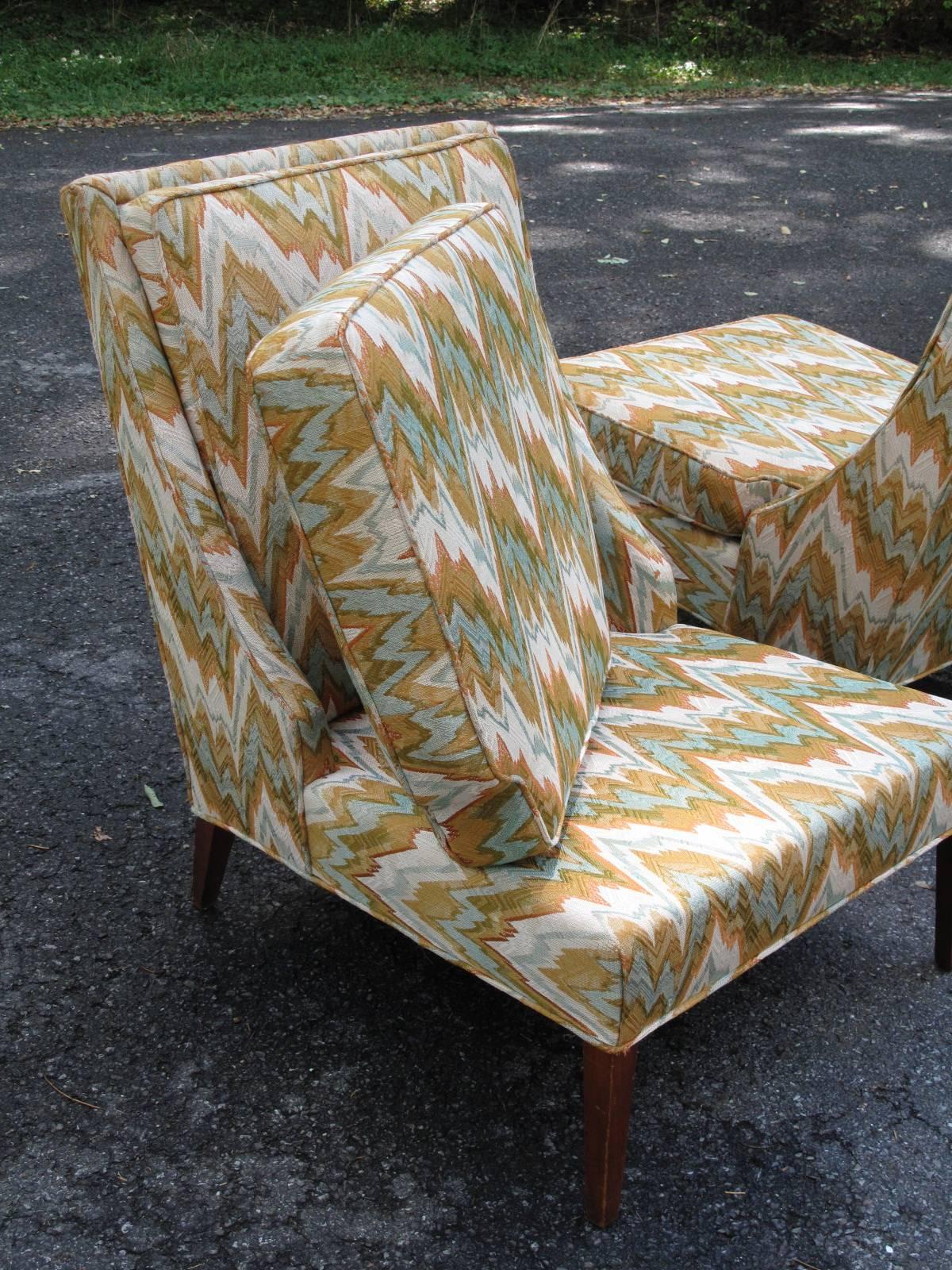 Pair of Mid-Century Slipper Chairs, Style of Paul McCobb In Good Condition In Brooklyn, NY