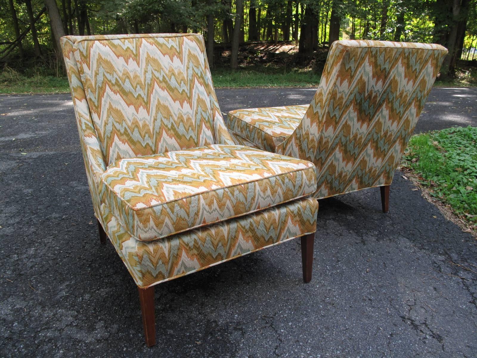 Pair of Mid-Century Slipper Chairs, Style of Paul McCobb 2