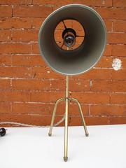 Tripod Brass Lamp in the Style of Greta Grossman