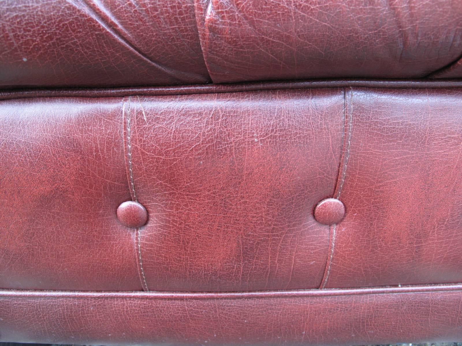20th Century, Leather Chesterfield Sofa 4