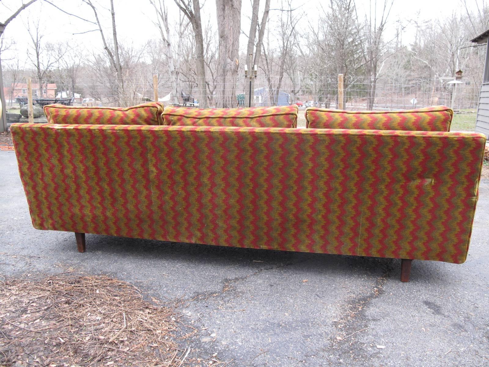 American Dunbar Style Velvet Sofa