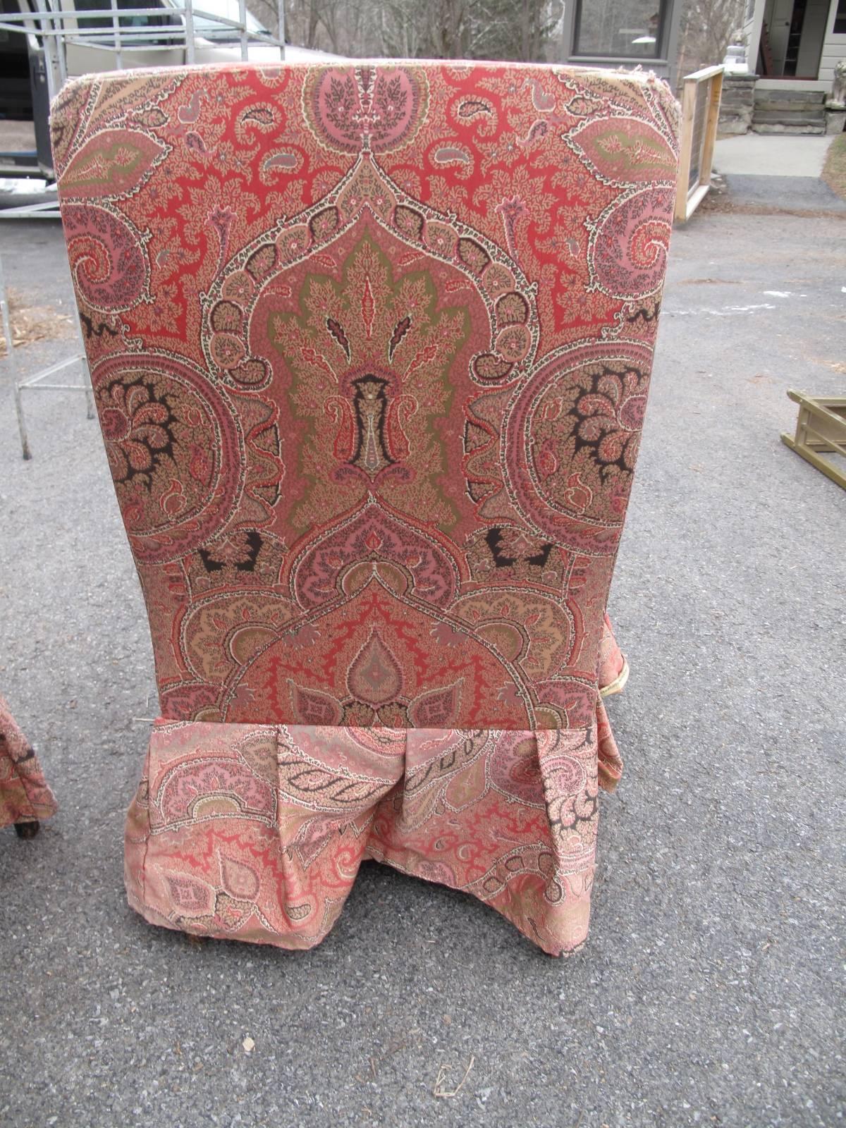 Napoleon III Pair of 19th Century French Paisley Chairs