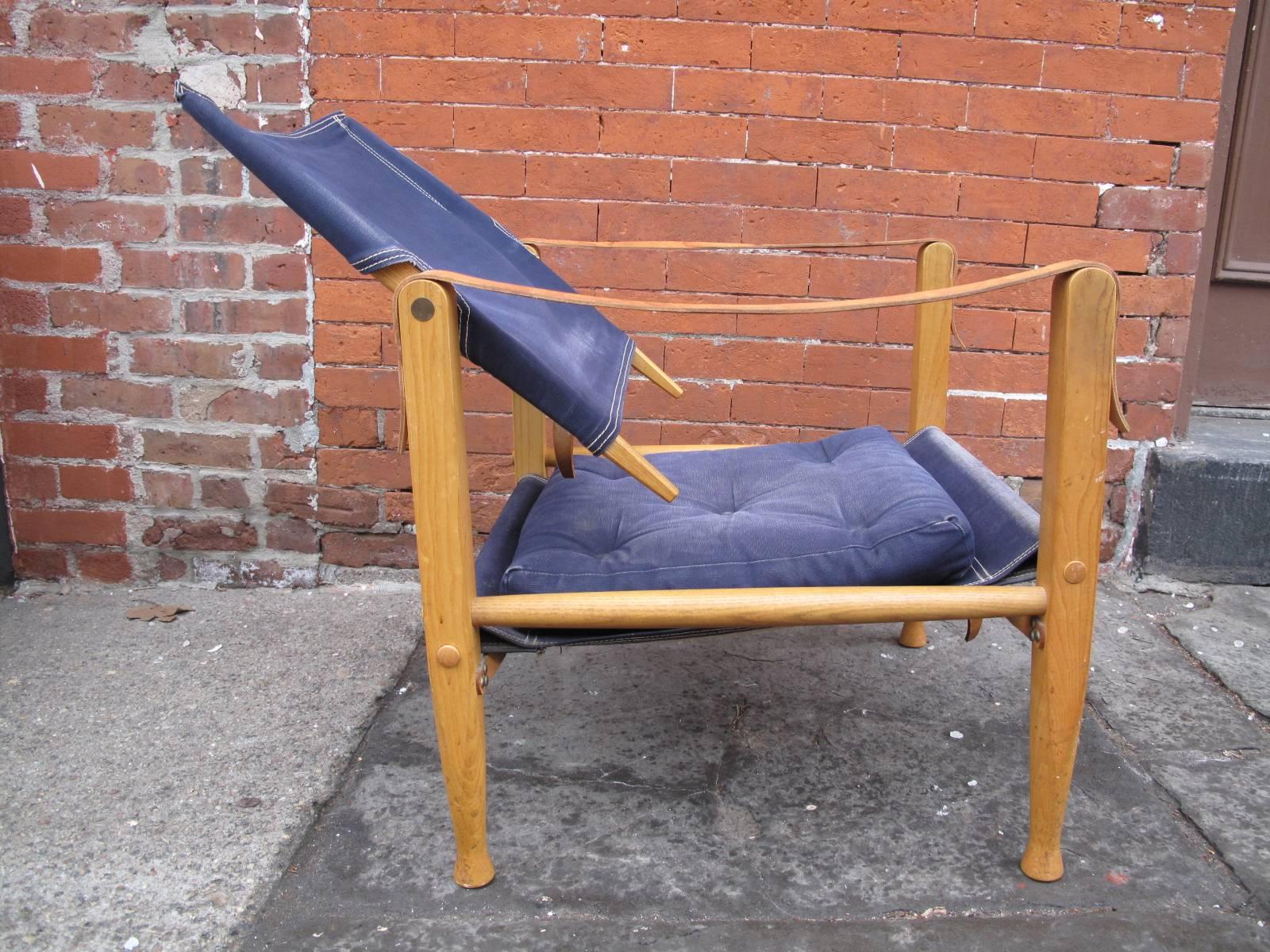 Danish Kaare Klint Safari Chair by Rud .Rassmussen