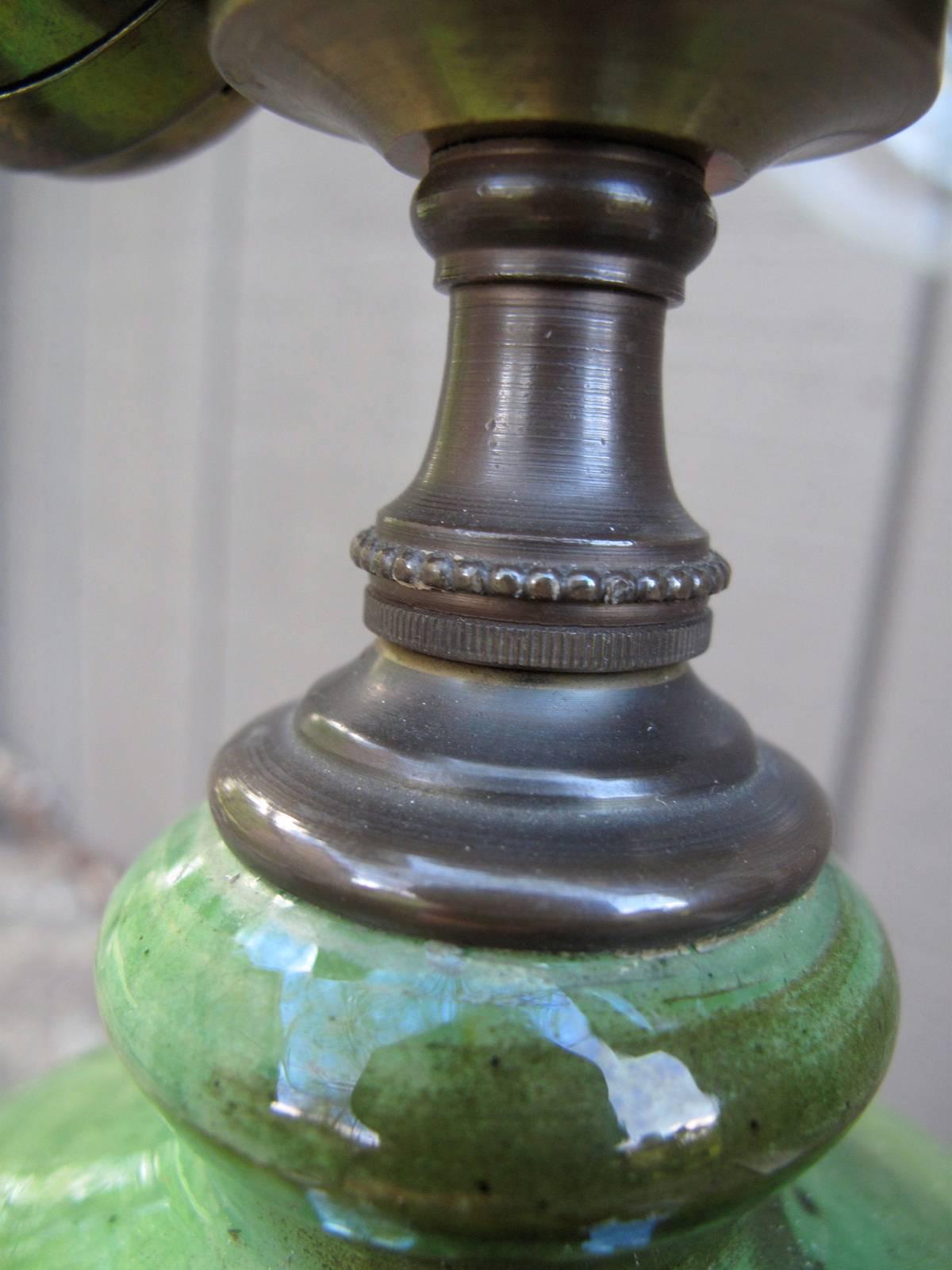 20th Century Jug Form Terra Cotta Lamp