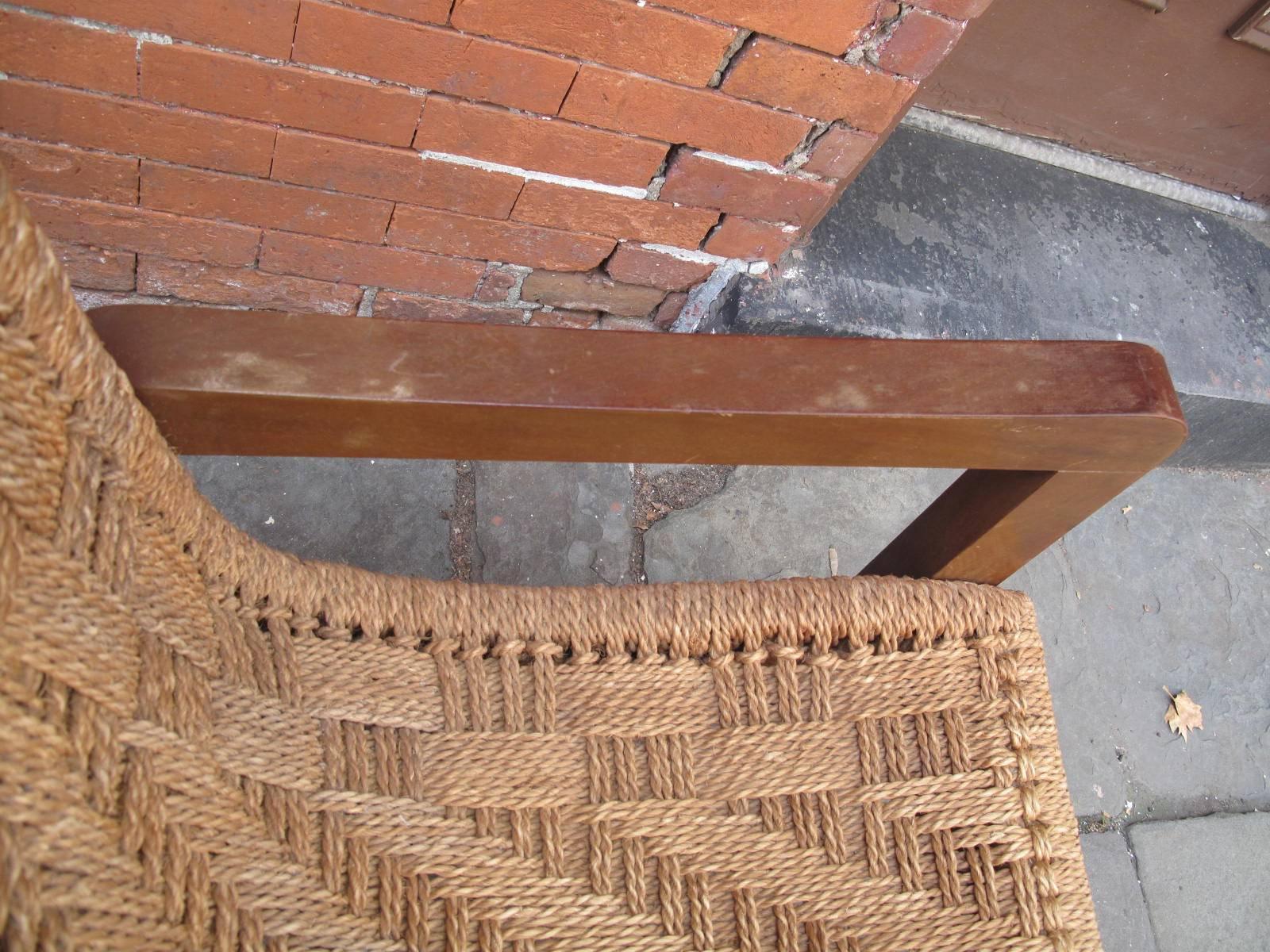 Mid-20th Century Pair of Natural Fiber Armchairs by Tyco