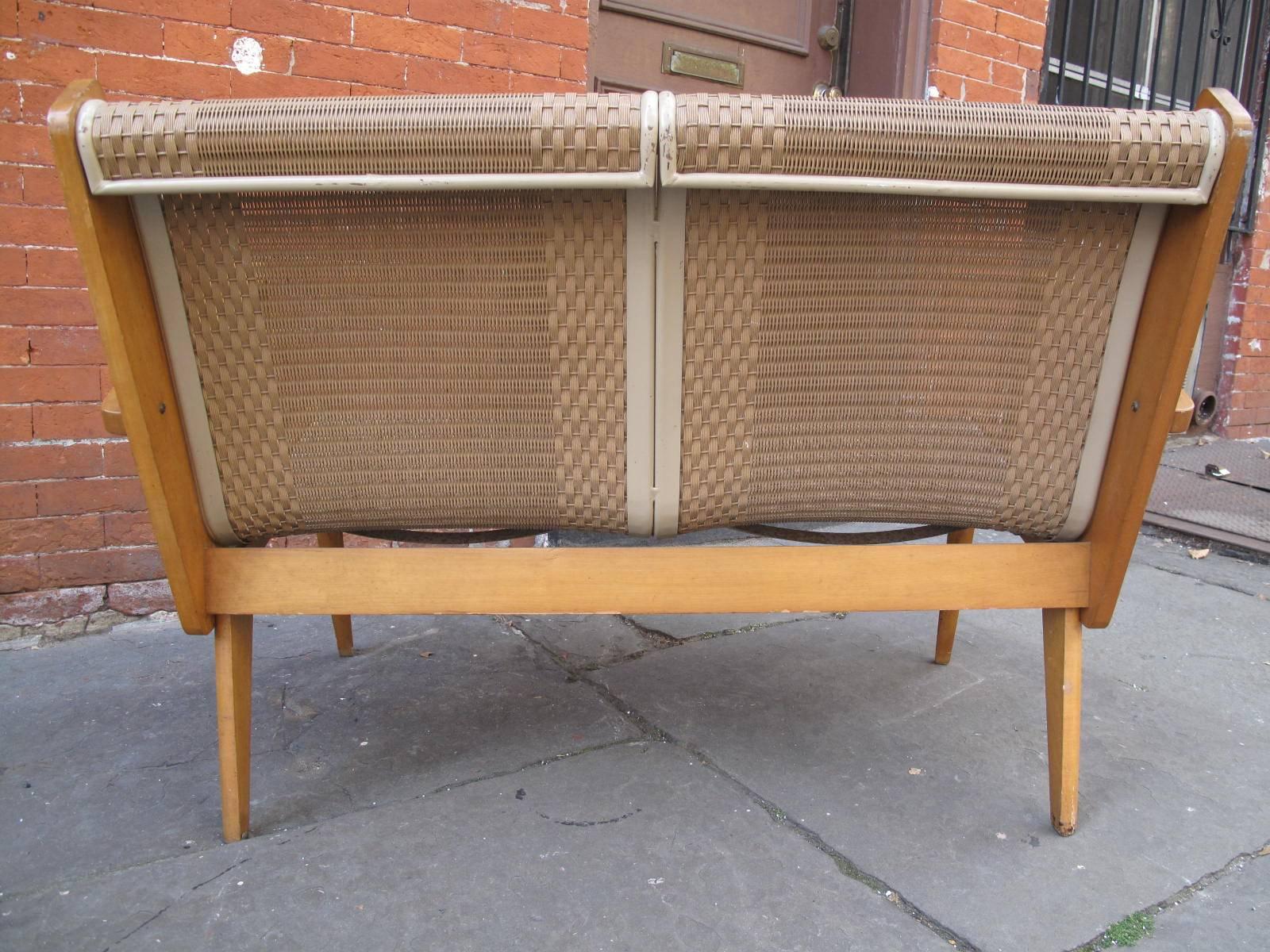 Mid-Century French Bench In Good Condition In Brooklyn, NY