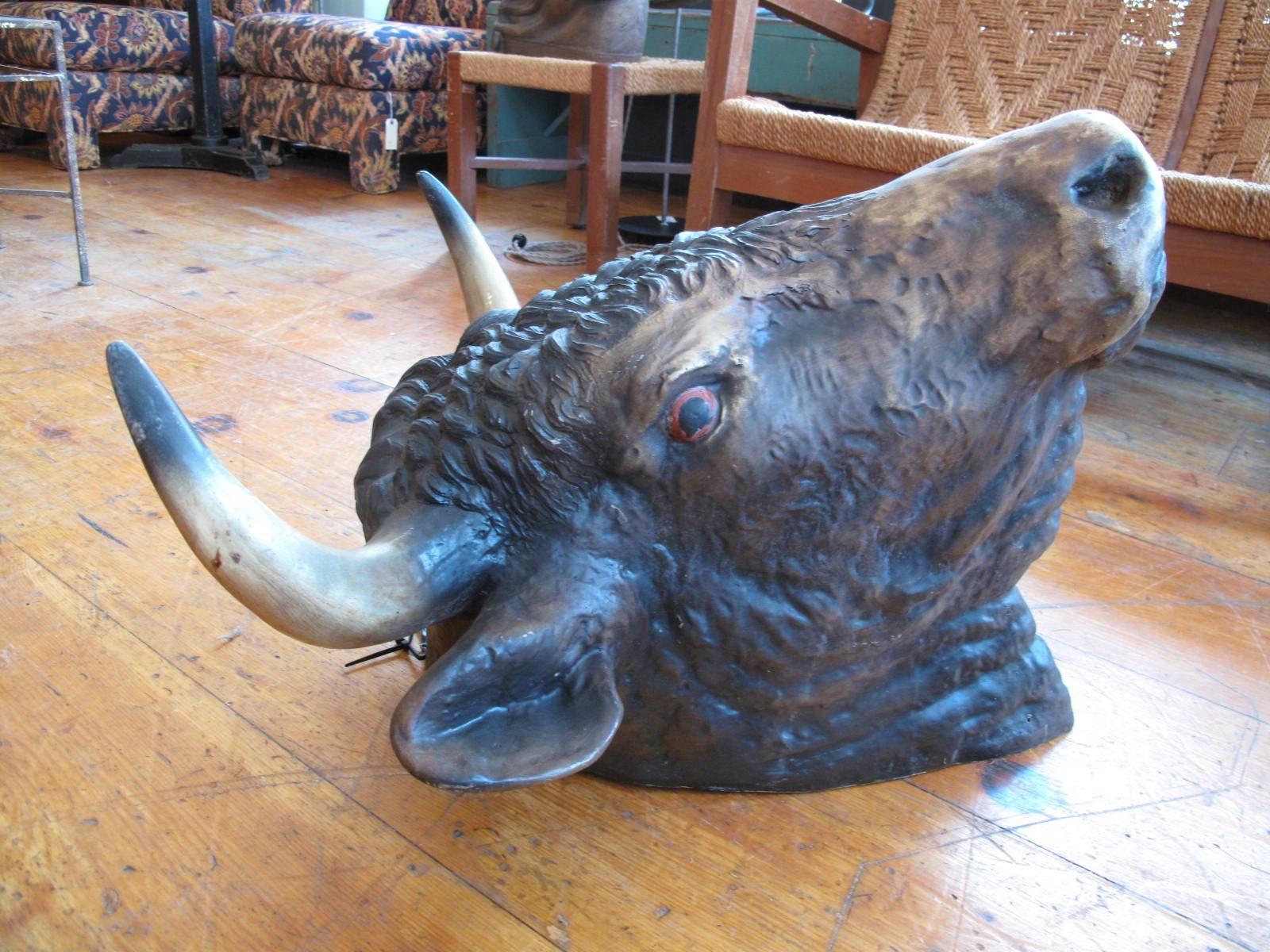 20th Century Handpainted Steer Head For Sale 4